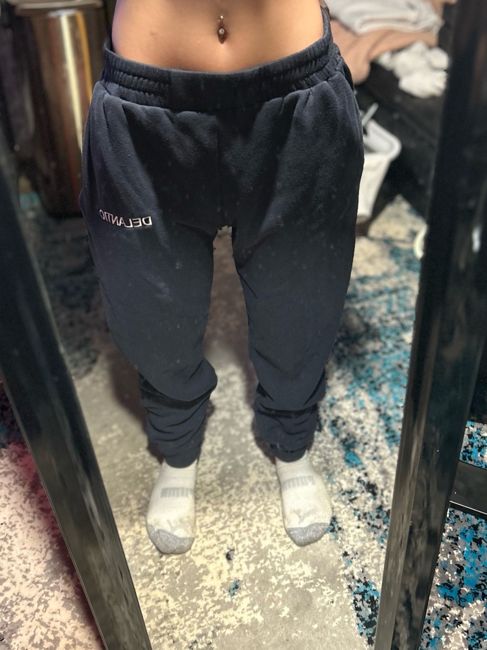 Women's Black Track Joggers with Elastic Waist